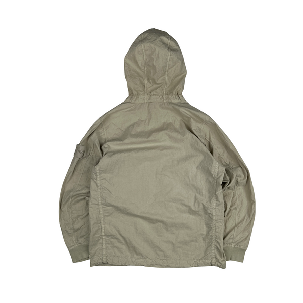 Stone Island 2019 Beige Ghost Piece Cotton Resin Smock - Small