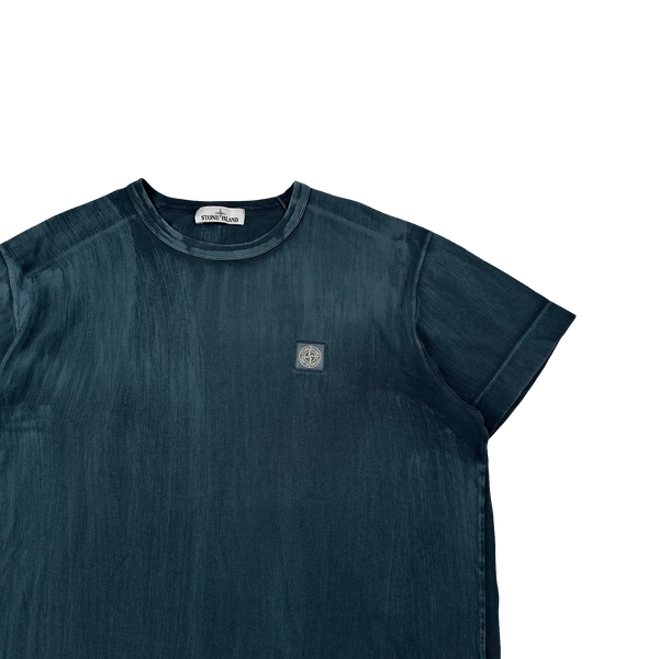 Stone Island Blue Hand Brushed T-Shirt - 3XL