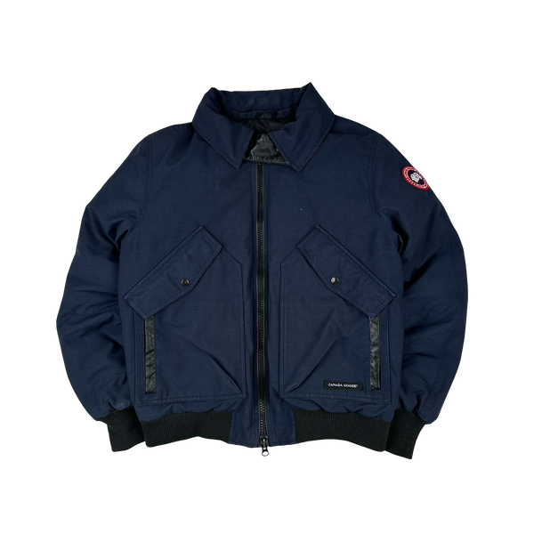 Canada Goose Navy Down Filled Bromley Bomber Jacket - Large