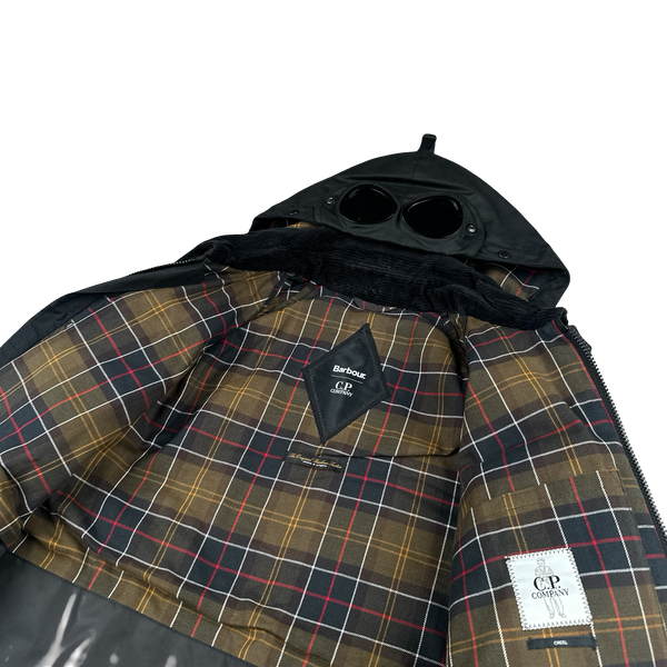 CP Company x Barbour Black Multi Pocket 500 Mille Waxed Jacket - Small