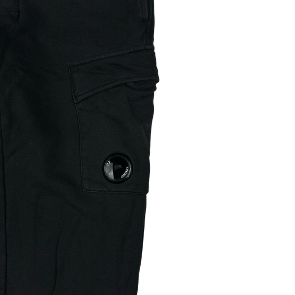 CP Company Black Cotton Lens Viewer Joggers - Medium