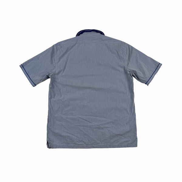 Stone Island 2005 Rare Spellout Collar Cotton Blend Shirt - Large