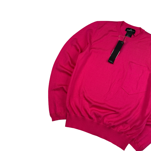 Stone Island 2018 Pink Shadow Project Knitted Crewneck - Medium
