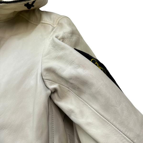 Stone Island 2013 Waxed Soft Leather Jacket - Large