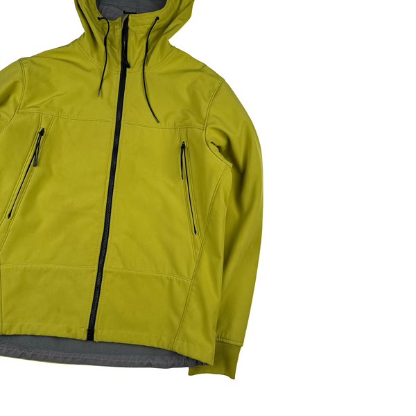CP Company Olive Soft Shell Goggle Hooded Zipped Jacket - XXL
