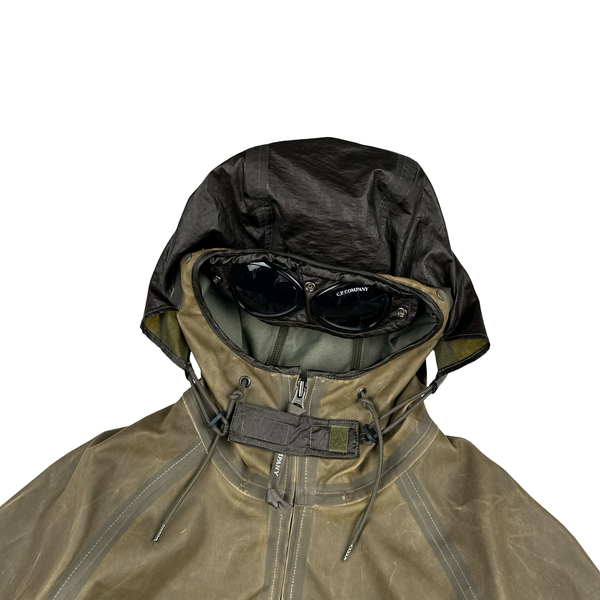 toob goggle jacket CP Company Beige Green TOOB Goggle Zipped Jacket