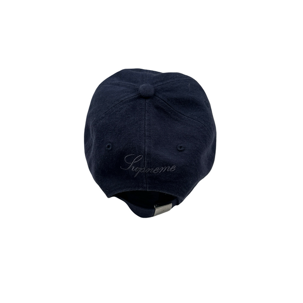 Stone Island X Supreme 2023 Navy Cotton Spellout Cap