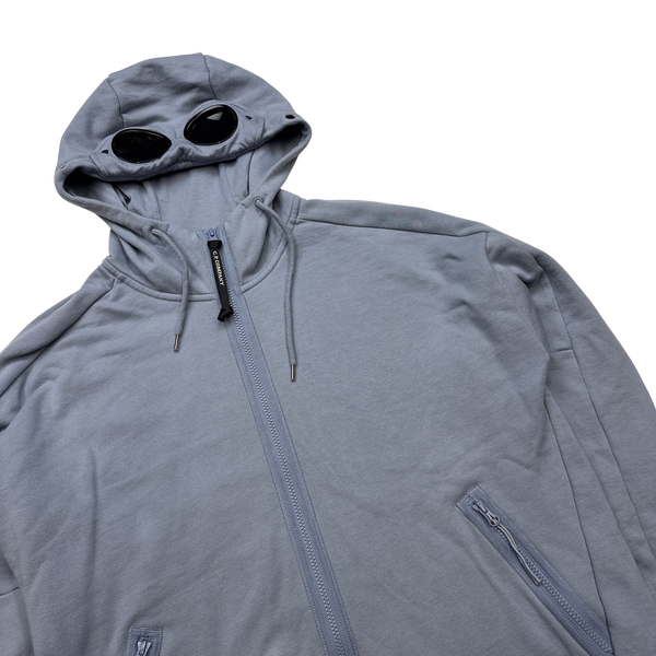CP Company Blue Cotton Goggle Hoodie - XL