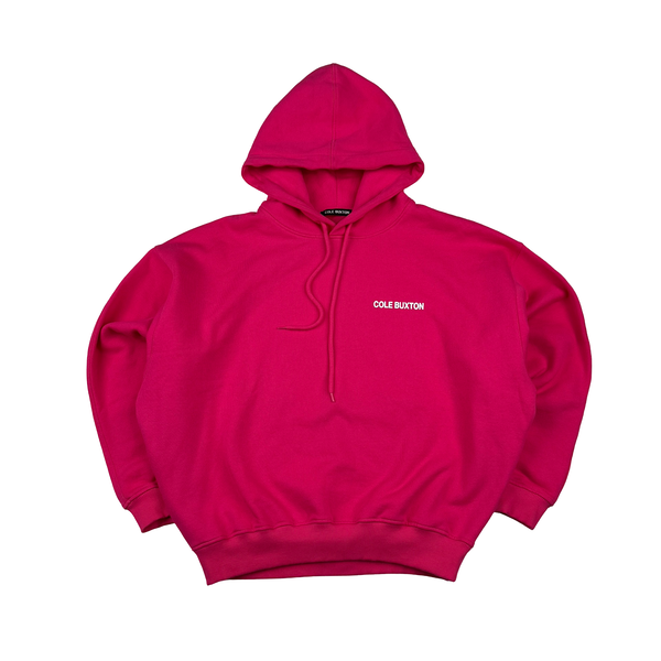 Cole Buxton Neon Pink Boxy Fit Hoodie - Small