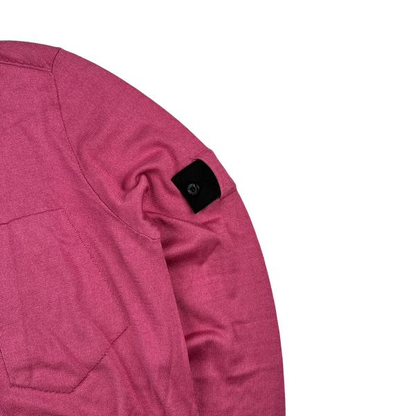 Stone Island 2018 Pink Shadow Project Knitted Crewneck - Small