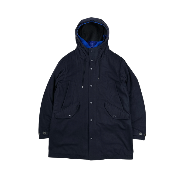 CP Company Navy Nycra Dual Layer Quilted Liner Parka Jacket - Large