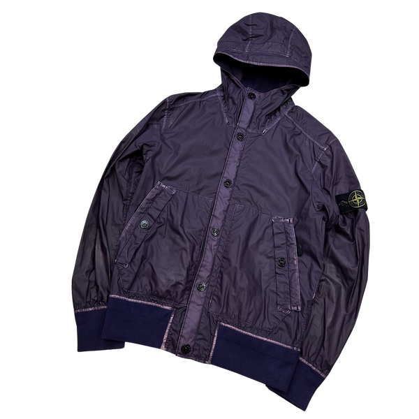 Stone Island 2015 Purple Mussola Gommata Jacket - Small