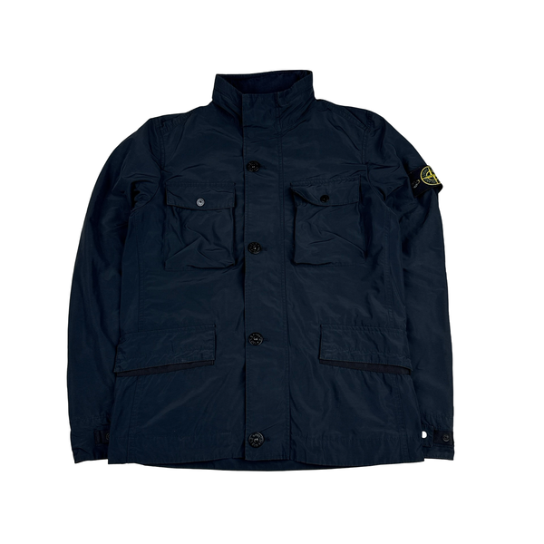 Stone Island 2017 Navy Garment Dyed Micro Reps Field Jacket - Small