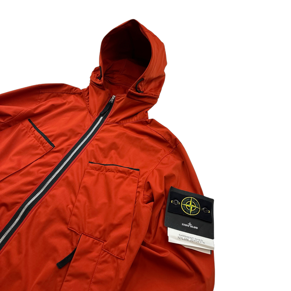 Stone Island Red Jersey R Hooded Jacket - Small