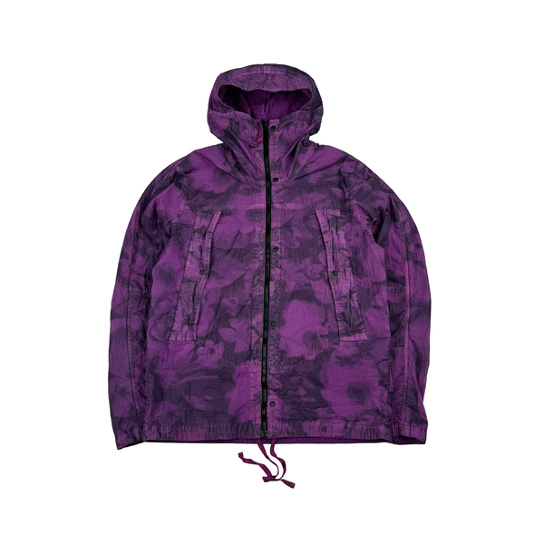 Nemen Purple Print Lightweight Windbreaker Jacket - Medium