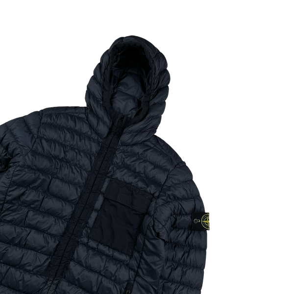 Stone Island 2018 Navy Micro Yarn Down Puffer Jacket - Medium