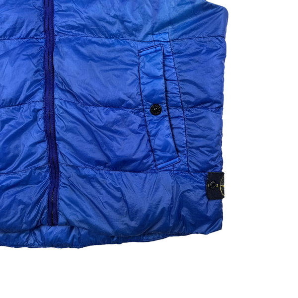 Stone Island 2020 Garment Dyed Crinkle Reps Down Filled Gilet - XXL