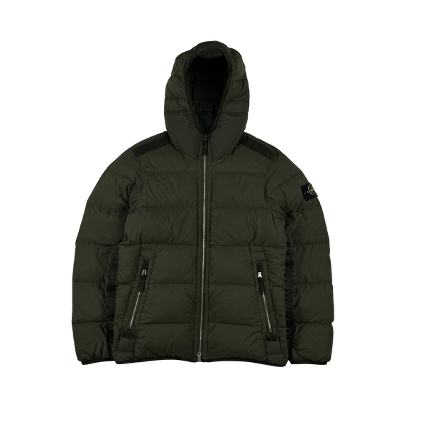Stone Island 2023 Khaki Seamless Tunnel Nylon Down TC - Small