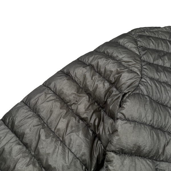 Stone Island 2015 Grey Garment Dyed Hooded Puffer Jacket - Medium