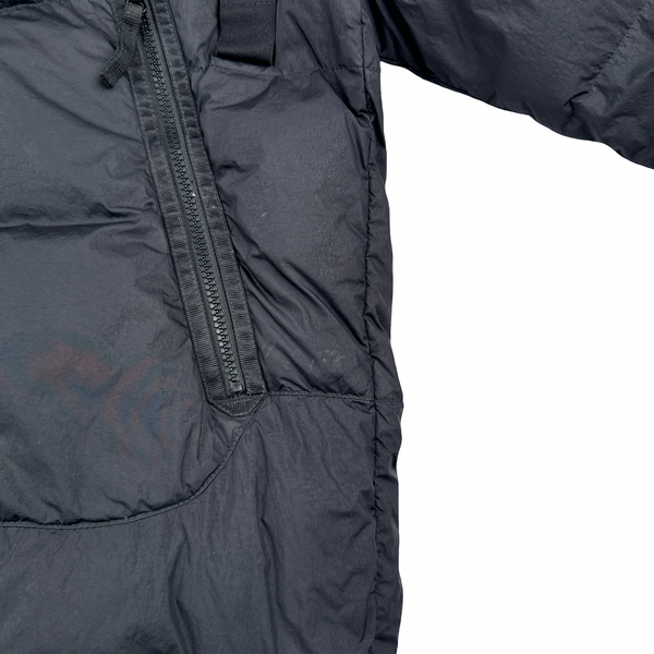 Stone Island 2021 Black Crinkle NY Down Puffer Jacket - Medium