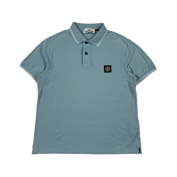 Stone Island 2018 Baby Blue Polo Shirt - Large