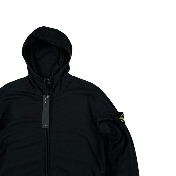Stone Island 2022 40th Anni Black Cotton Zipped Hoodie - XL