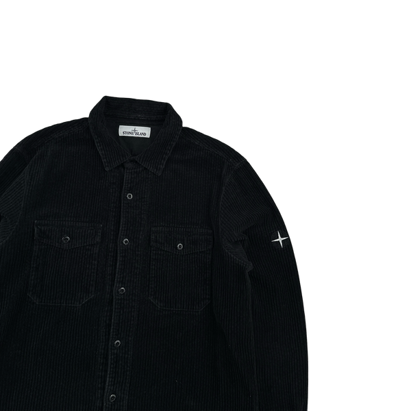 Stone Island 2020 Black Jumbo Corduroy Shirt - Large