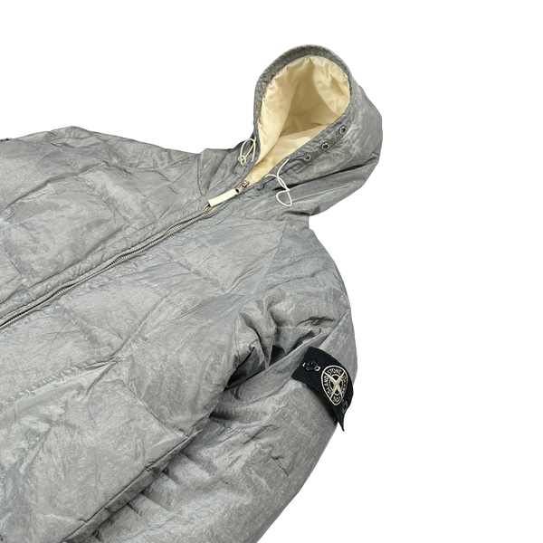 Stone Island AW2000 Hooded Silver Pure Metal Shell - Large