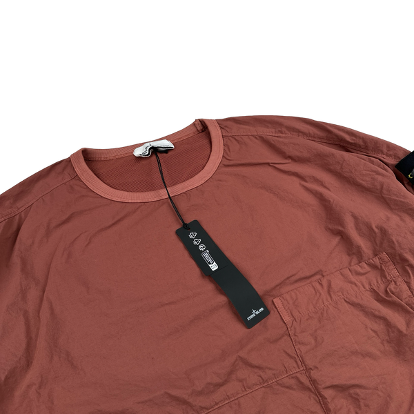 Stone Island 2021 Naslan Light Brick Red Multi Pocket Pullover - Medium