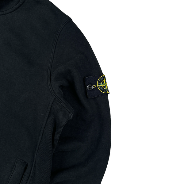 Stone Island 2024 Black Pullover Hoodie - Medium