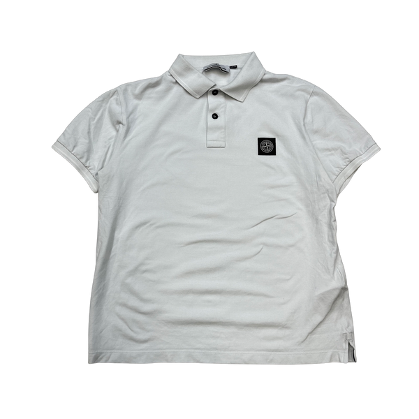 Stone island white polo clearance