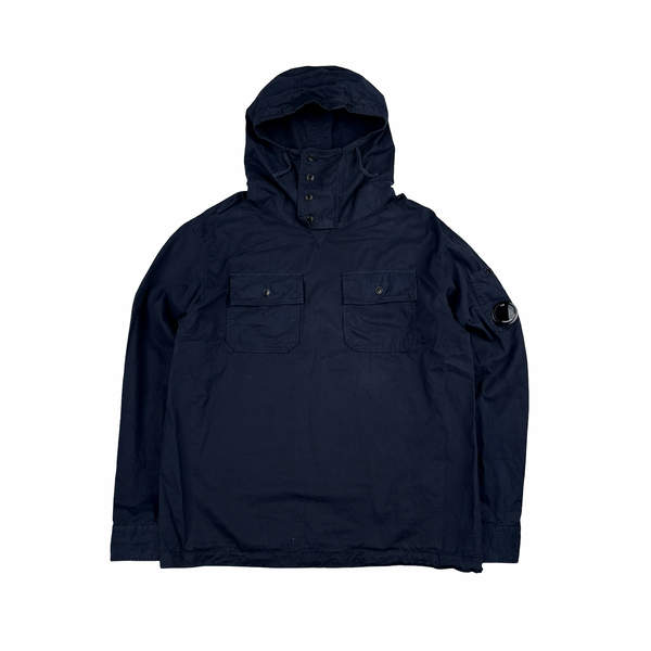 CP Company Navy Cotton Lens View Smock Overshirt - Medium