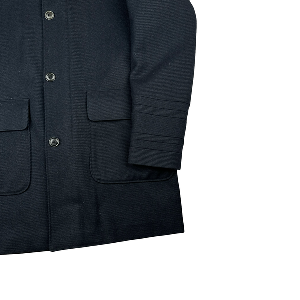 Cp Company B Drill Navy Front Pockets Buttoned Jacket - Large