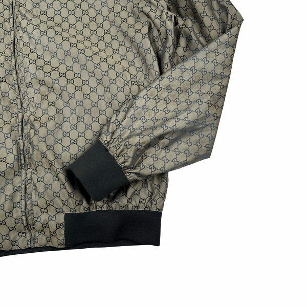 Gucci Monogram Zipped Silk Jersey Lined Jacket - XXL