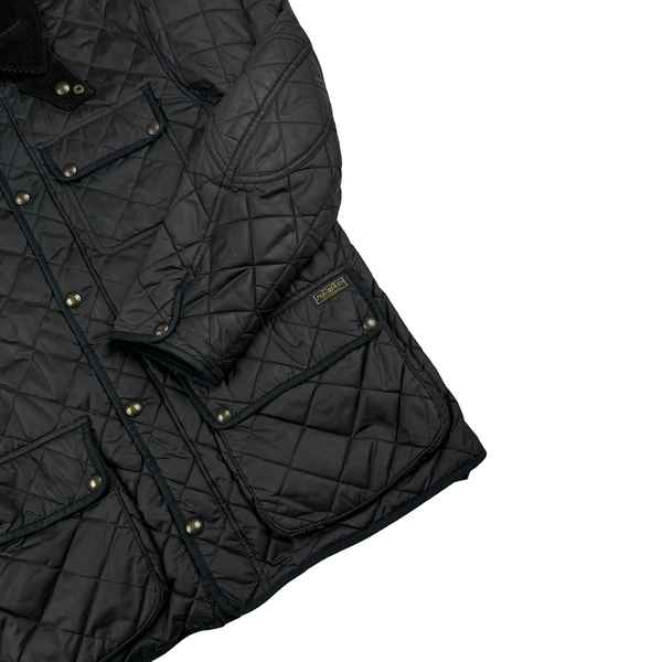 Ralph Lauren Corduroy Collar Suede Pocket Quilted Jacket - Large