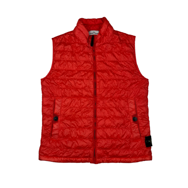 STONE  GARMENT DYED DOWN VEST 赤 STONE ISLAND GARMENT DYED DOWN VEST 赤