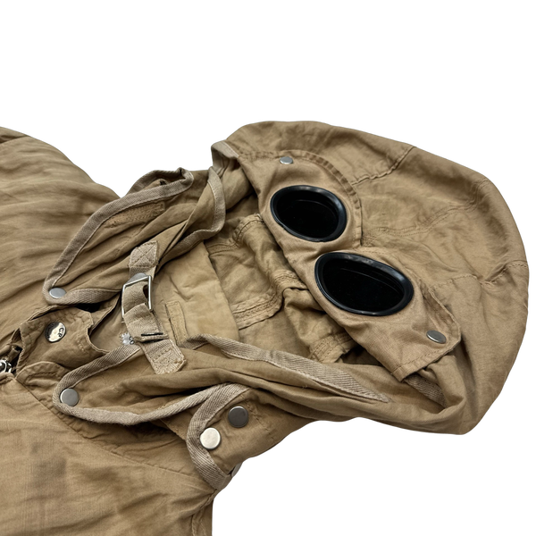 CP Company Vintage 2006 Khaki Cotton Lino Flax Metal Blend Jacket