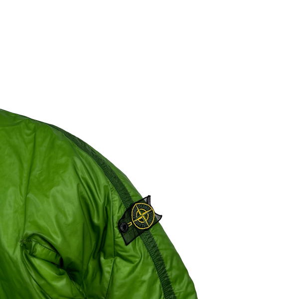 Stone Island 2007 Green Mesh Badge Down Puffer Jacket - Medium