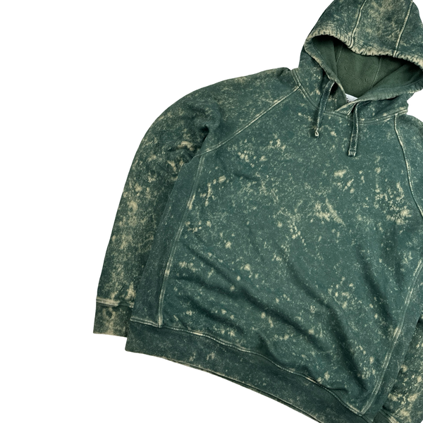 Stone Island 2021 Green Cotton Camo OVD Pullover Hoodie - Large