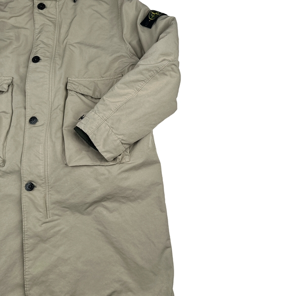 Stone Island Beige David TC Blanket Lined Fishtail Parka Jacket - XL