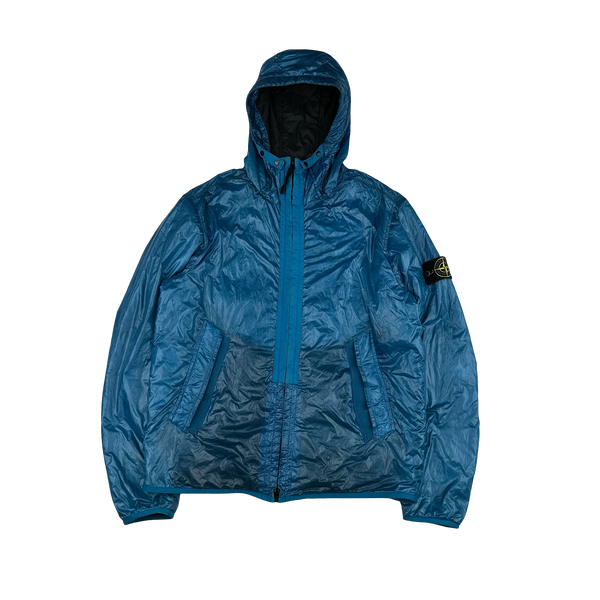 Stone Island 2017 Blue Quantum Primaloft Hooded Jacket - Large