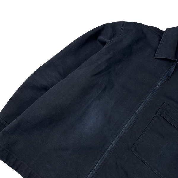 Stone Island 2023 Navy Cotton Ghost Zipped Overshirt - XXL