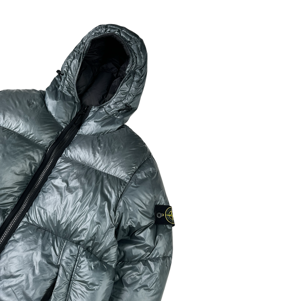 Stone Island 2017 Steel Grey  Pertex Quantum Y Down Puffer Jacket - Large