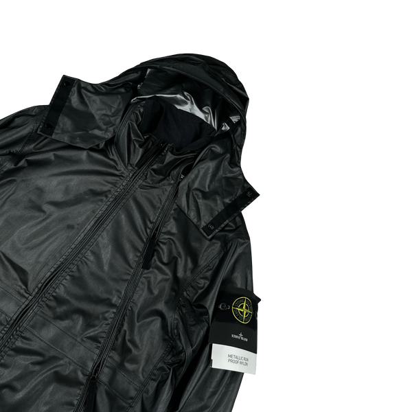 Stone Island 2024 Metallic Run Proof Nylon Mesh Hooded Jacket - Small