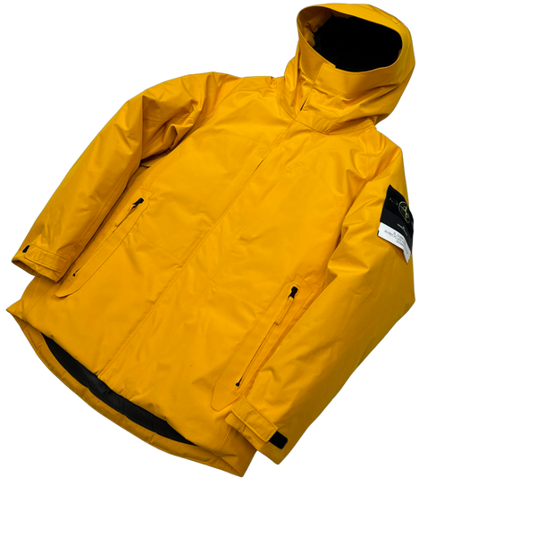 Stone Island Yellow 3L Goretex Puffer In Recycled Polyester Down - Medium