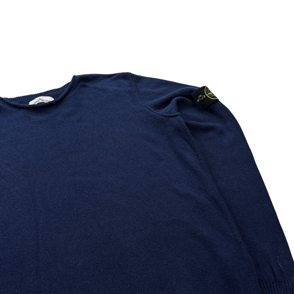 Crewneck stone  navy (ぽんのために) Stone Island 2020 Navy Crewneck Knit Jumper - Small – Mat's