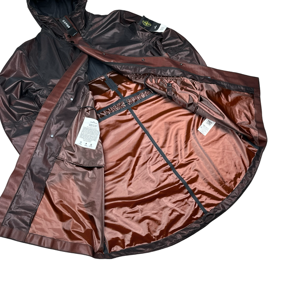 Stone Island 2024 Rust Metallic Run Proof Nylon Hooded Jacket - Large