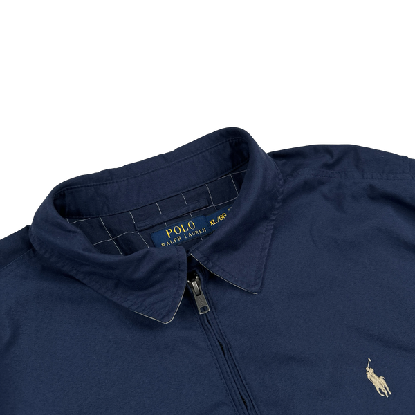 Ralph Lauren Navy Cotton Lined Harrington Jacket - XL