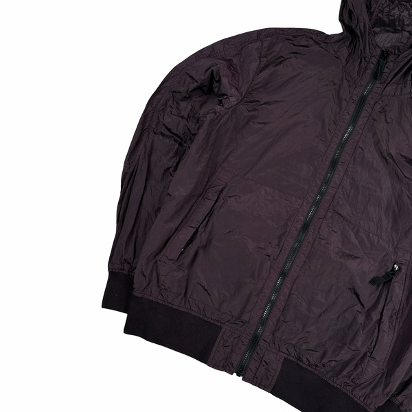 Stone Island 2018 Plum Purple Nylon Metal Watro Hooded Jacket - Large