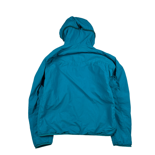 CP Company GDP Blue Hooded Lightweight Nylon Goggle Jacket - Medium